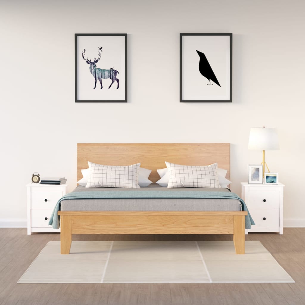 Berkfield Bedside Cabinets 2 pcs White 50x35x61.5 cm Solid Wood Pine