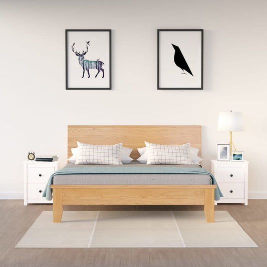 Berkfield Bedside Cabinets 2 pcs White 50x35x61.5 cm Solid Wood Pine