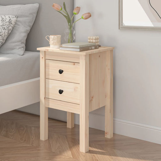 Berkfield Bedside Cabinet 40x35x61.5 cm Solid Wood Pine
