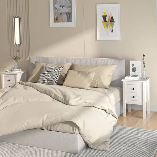 Berkfield Bedside Cabinets 2 pcs White 40x35x61.5 cm Solid Wood Pine