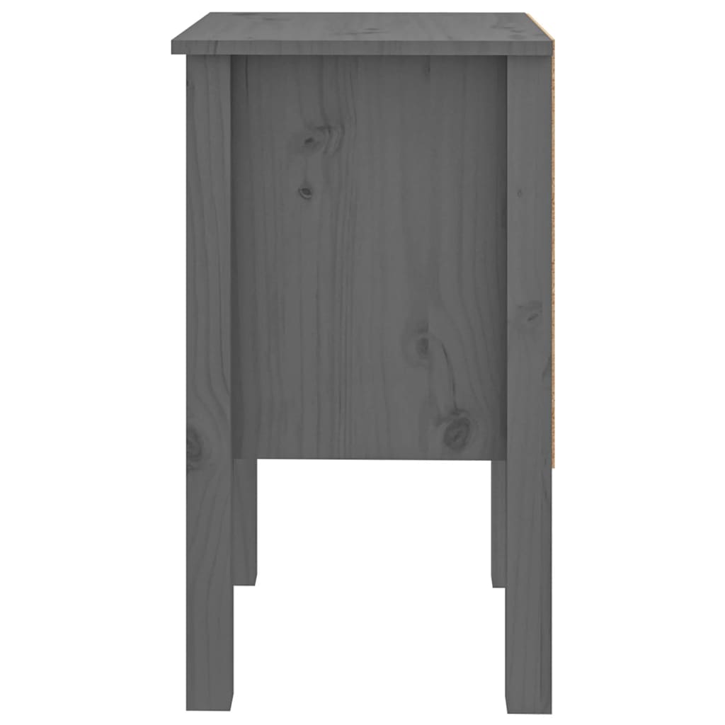 Berkfield Bedside Cabinet Grey 40x35x61.5 cm Solid Wood Pine