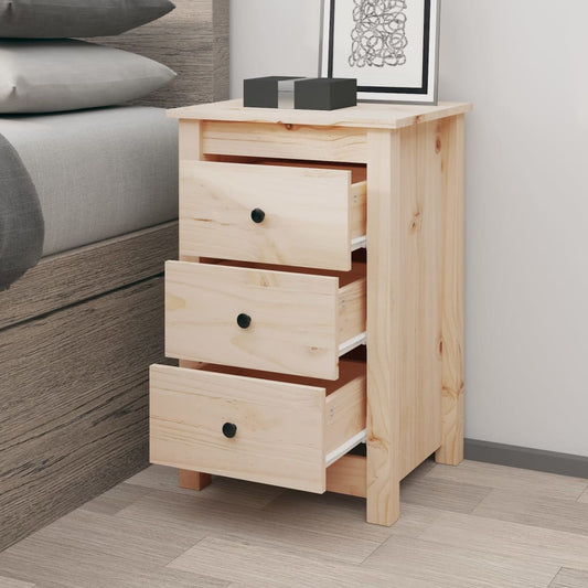 Berkfield Bedside Cabinet 40x35x61.5 cm Solid Wood Pine