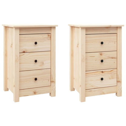Berkfield Bedside Cabinets 2 pcs 40x35x61.5 cm Solid Wood Pine