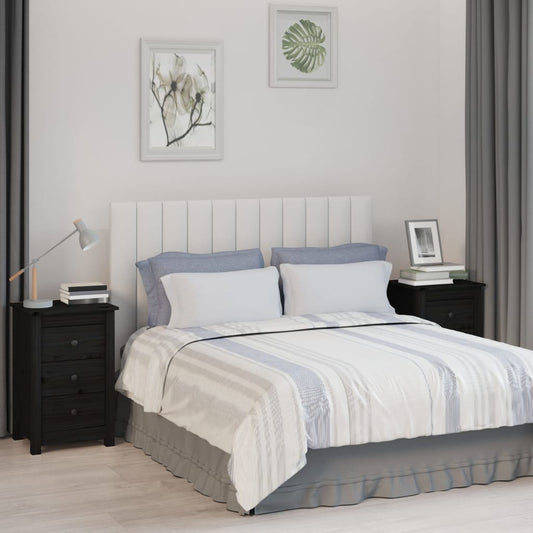 Berkfield Bedside Cabinets 2 pcs Black 40x35x61.5 cm Solid Wood Pine
