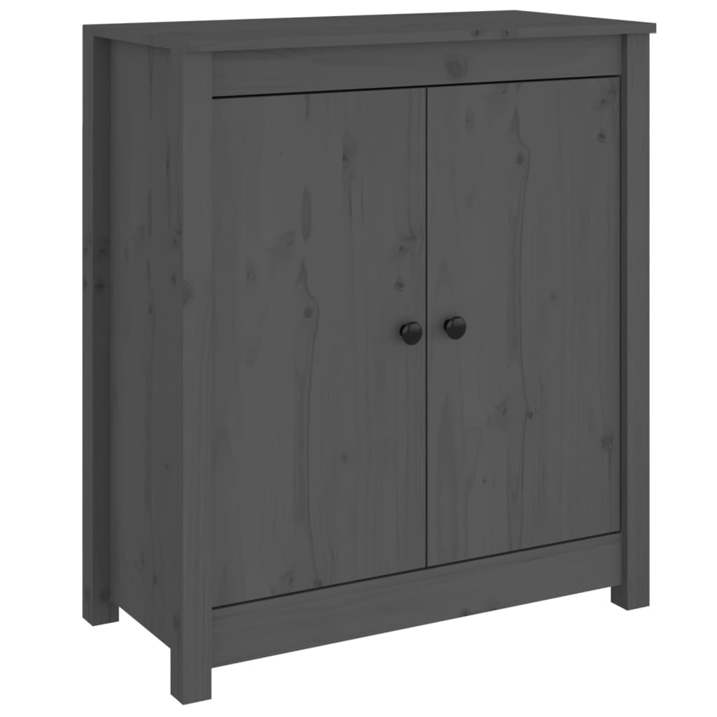 Berkfield Sideboard Grey 70x35x80 cm Solid Wood Pine