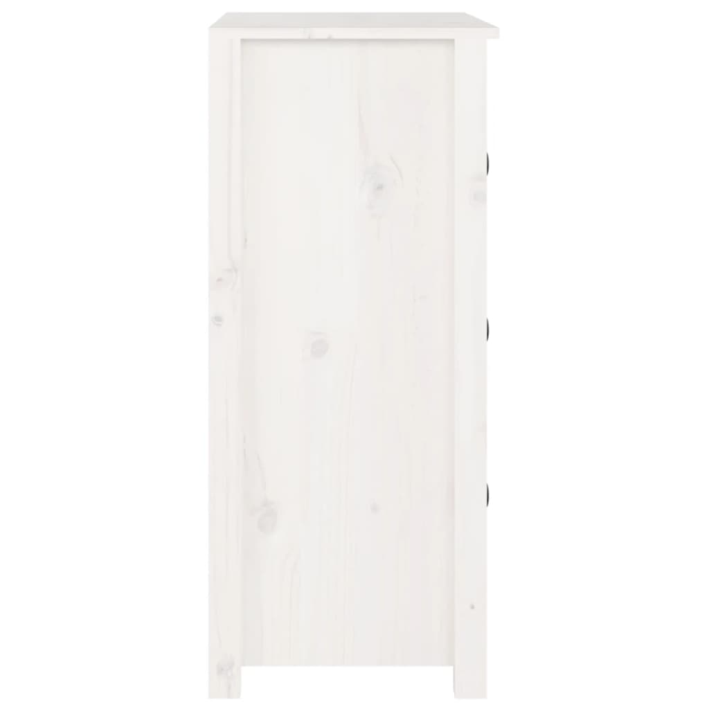 Berkfield Sideboard White 70x35x80 cm Solid Wood Pine