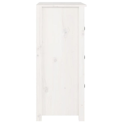 Berkfield Sideboard White 70x35x80 cm Solid Wood Pine