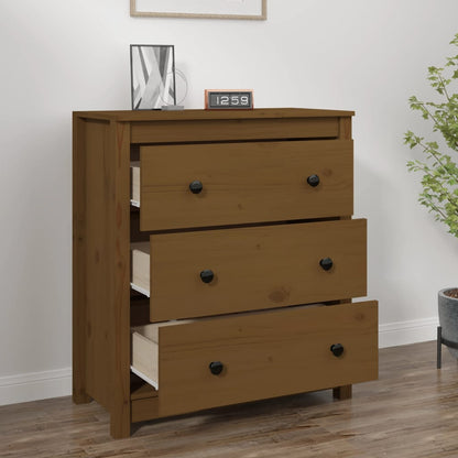Berkfield Sideboard Honey Brown 70x35x80 cm Solid Wood Pine