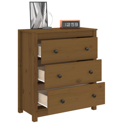 Berkfield Sideboard Honey Brown 70x35x80 cm Solid Wood Pine