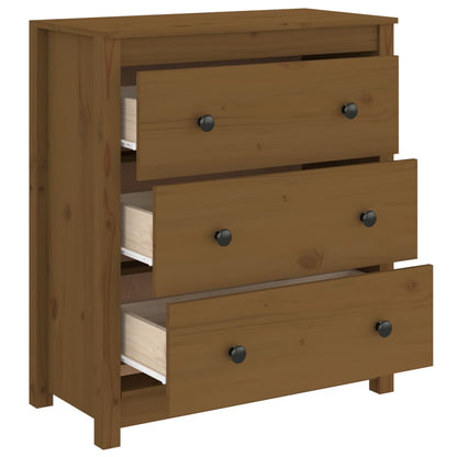 Berkfield Sideboard Honey Brown 70x35x80 cm Solid Wood Pine