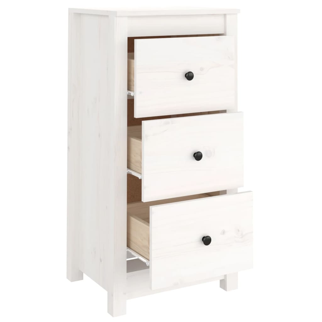 Berkfield Sideboards 2 pcs White 40x35x80 cm Solid Wood Pine