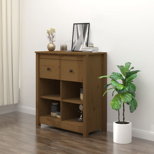Berkfield Sideboard Honey Brown 70x35x80 cm Solid Wood Pine