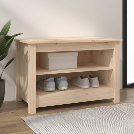 Berkfield Shoe Bench 70x38x45.5 cm Solid Wood Pine