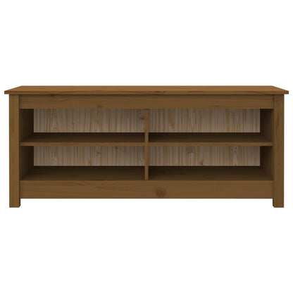 Berkfield Shoe Bench Honey Brown 110x38x45.5 cm Solid Wood Pine
