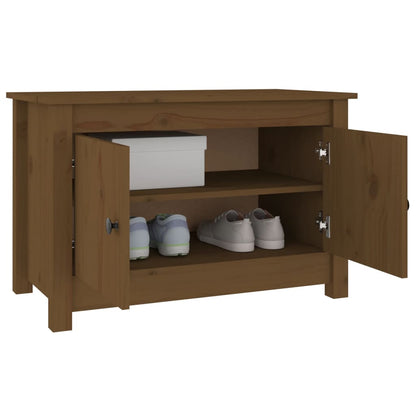 Berkfield Shoe Cabinet Honey Brown 70x38x45.5 cm Solid Wood Pine