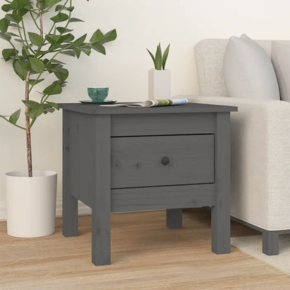 Berkfield Side Tables 2 pcs Grey 40x40x39 cm Solid Wood Pine