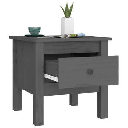 Berkfield Side Tables 2 pcs Grey 40x40x39 cm Solid Wood Pine