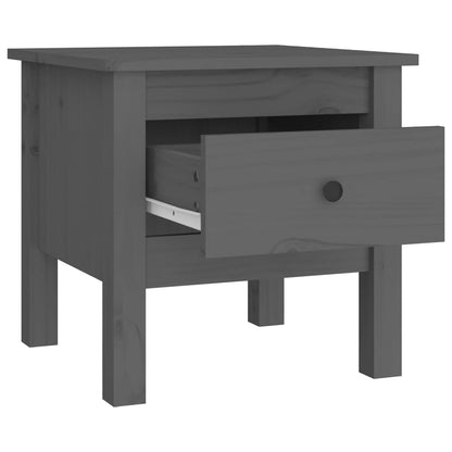 Berkfield Side Tables 2 pcs Grey 40x40x39 cm Solid Wood Pine