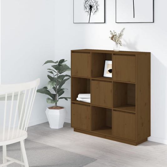 Berkfield Highboard Honey Brown 110.5x35x117 cm Solid Wood Pine