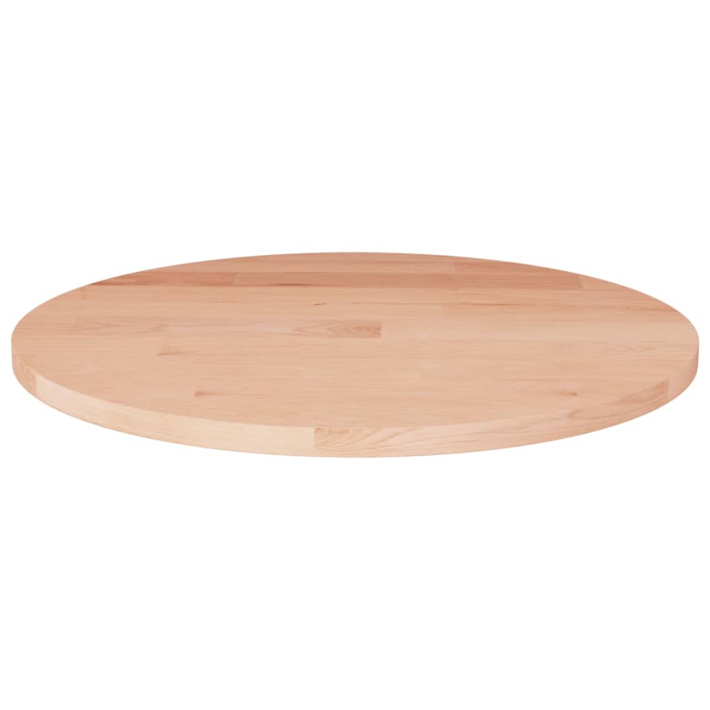 Berkfield Round Table Top ??50x1.5 cm Solid Wood Oak