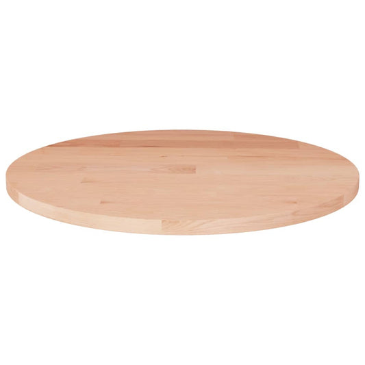 Berkfield Round Table Top ??50x1.5 cm Solid Wood Oak