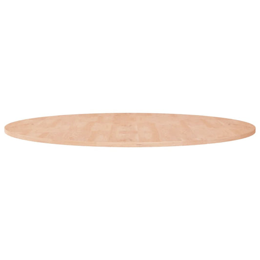 Berkfield Round Table Top ??90x1.5 cm Solid Wood Oak