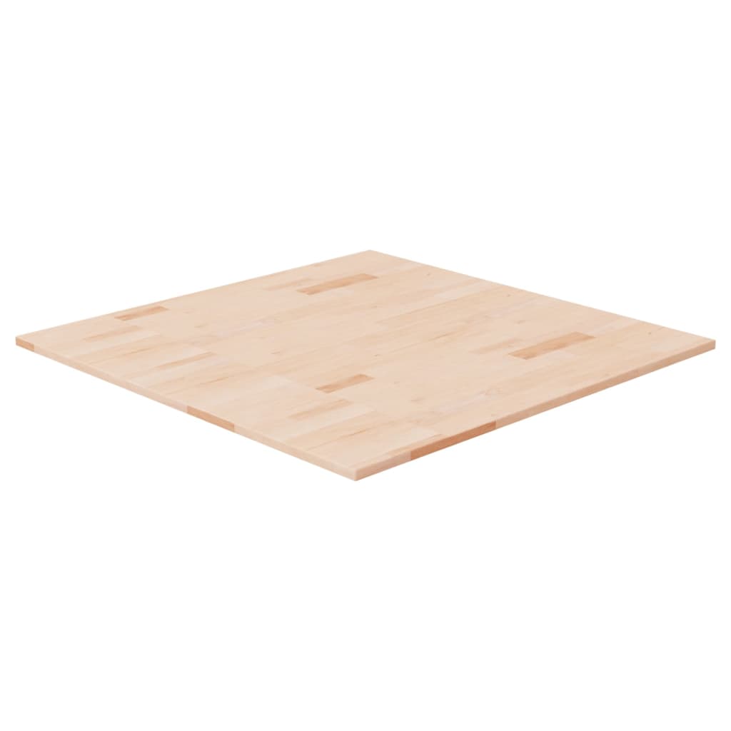 Berkfield Square Table Top 80x80x1.5 cm Untreated Solid Wood Oak