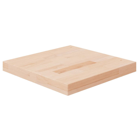Berkfield Square Table Top 40x40x4 cm Untreated Solid Wood Oak