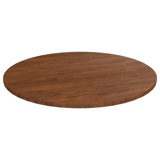 Berkfield Round Table Top Dark Brown �_�”�_70x1.5 cm Treated Solid Wood Oak