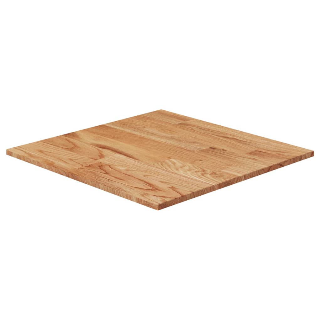 Berkfield Square Table Top Light Brown 40x40x1.5cm Treated Solid Wood Oak