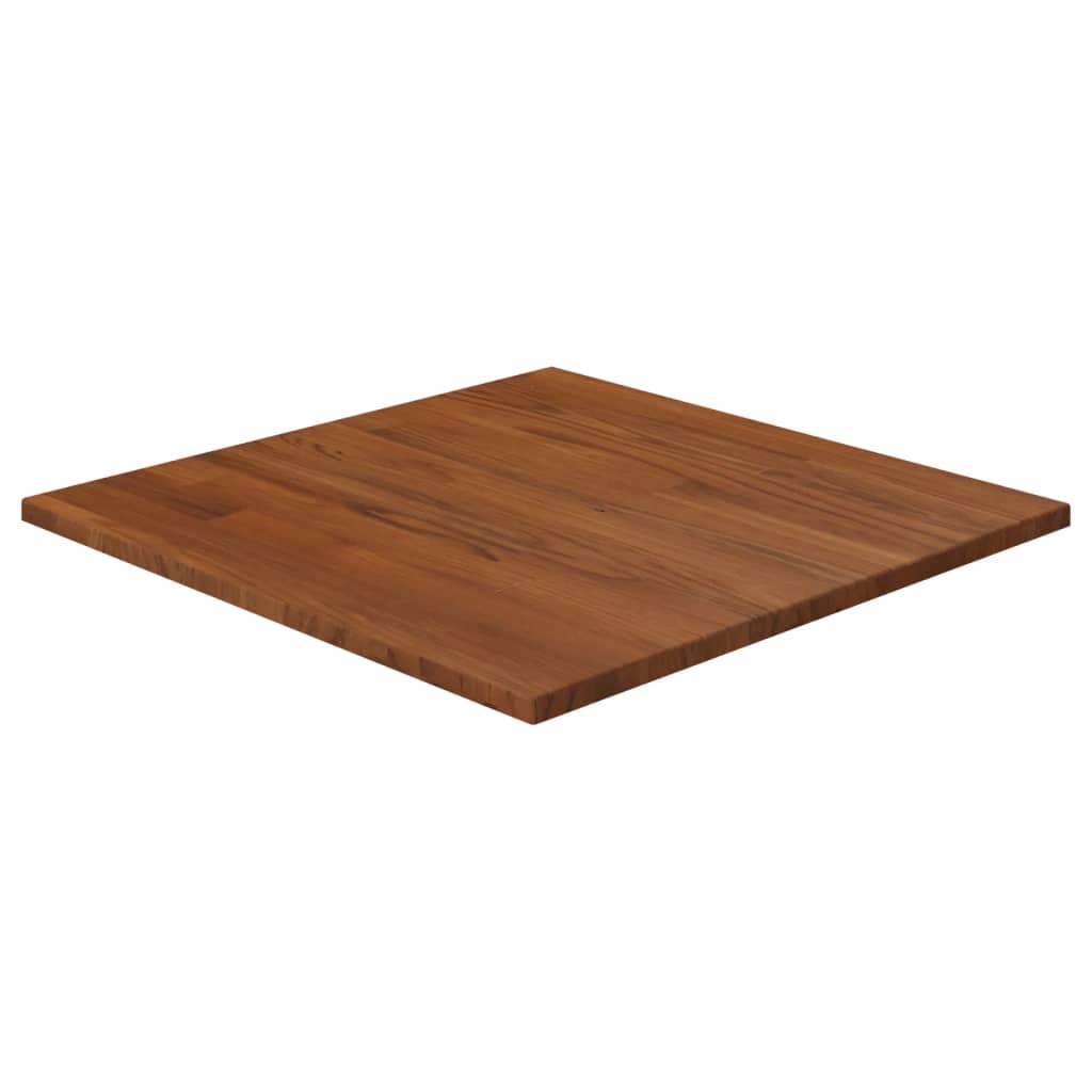 Berkfield Square Table Top Dark Brown 50x50x1.5cm Treated Solid Wood Oak