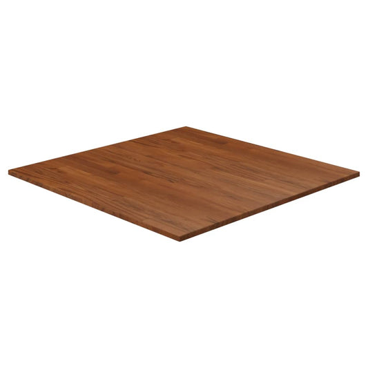 Berkfield Square Table Top Dark Brown 80x80x1.5cm Treated Solid Wood Oak