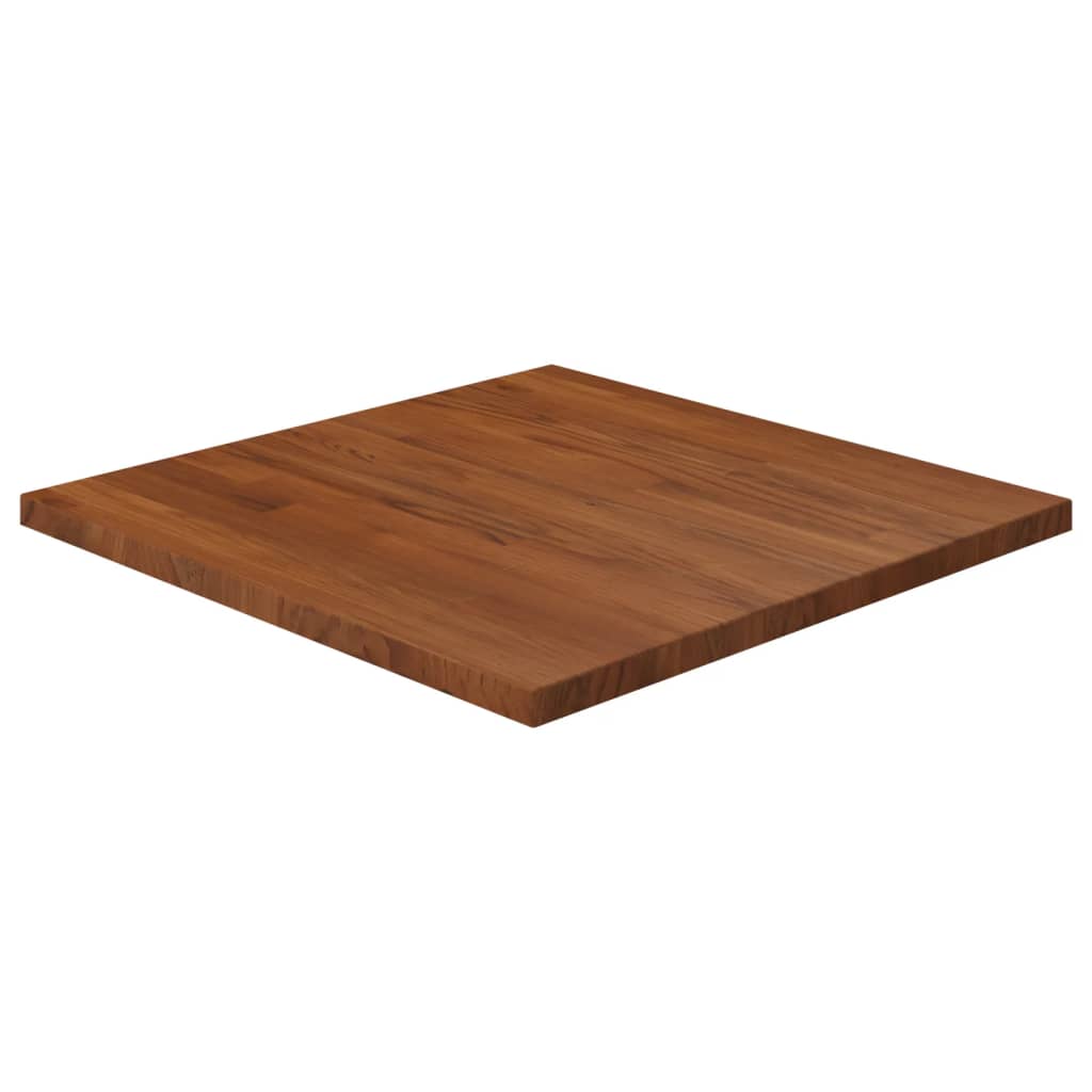 Berkfield Square Table Top Dark Brown 60x60x2.5cm Treated Solid Wood Oak