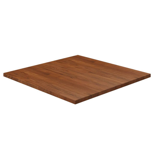 Berkfield Square Table Top Dark Brown 80x80x2.5cm Treated Solid Wood Oak