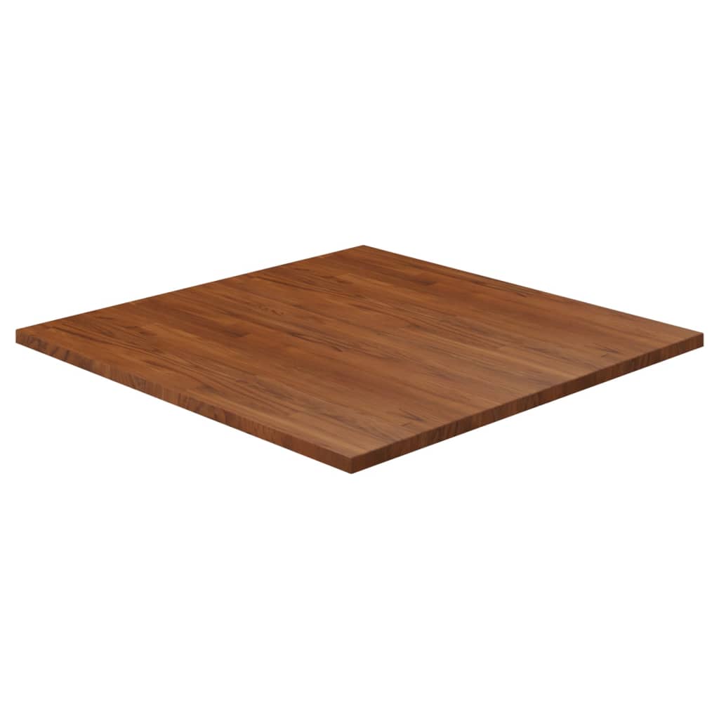 Berkfield Square Table Top Dark Brown 90x90x2.5cm Treated Solid Wood Oak