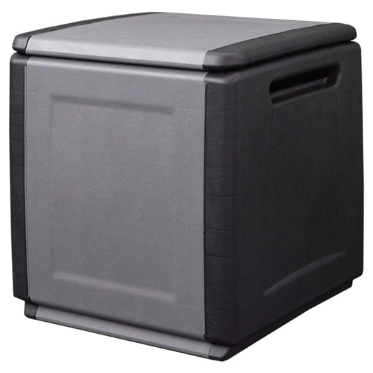 Berkfield Garden Storage Box 54x53x57 cm 130 L Dark Grey and Black