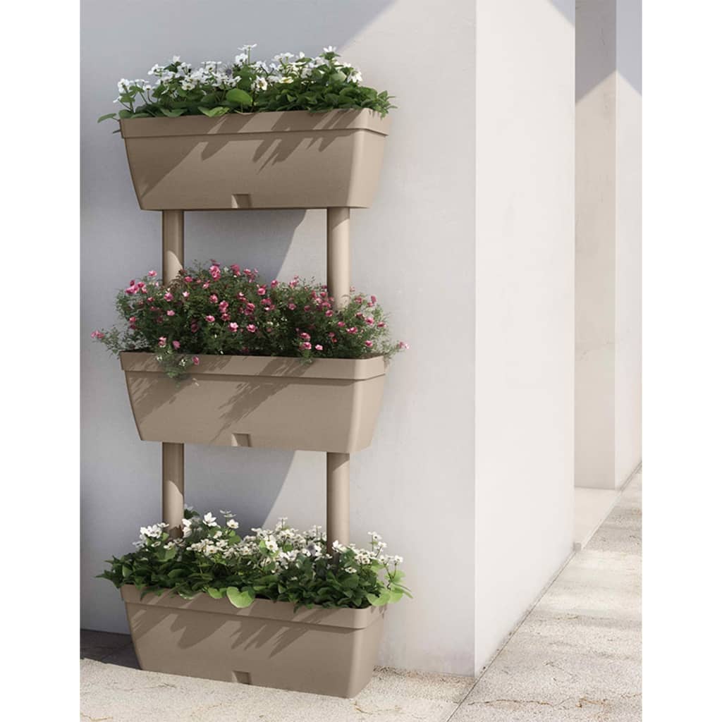 Berkfield Garden Planter 3 pcs 100 cm Taupe