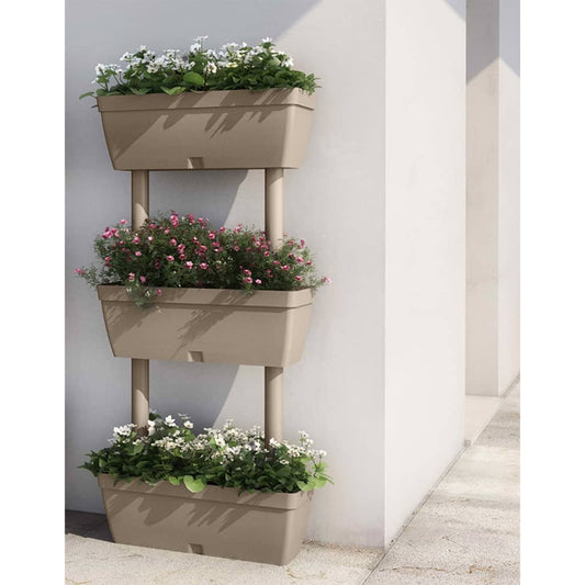 Berkfield Garden Planter 3 pcs 100 cm Taupe