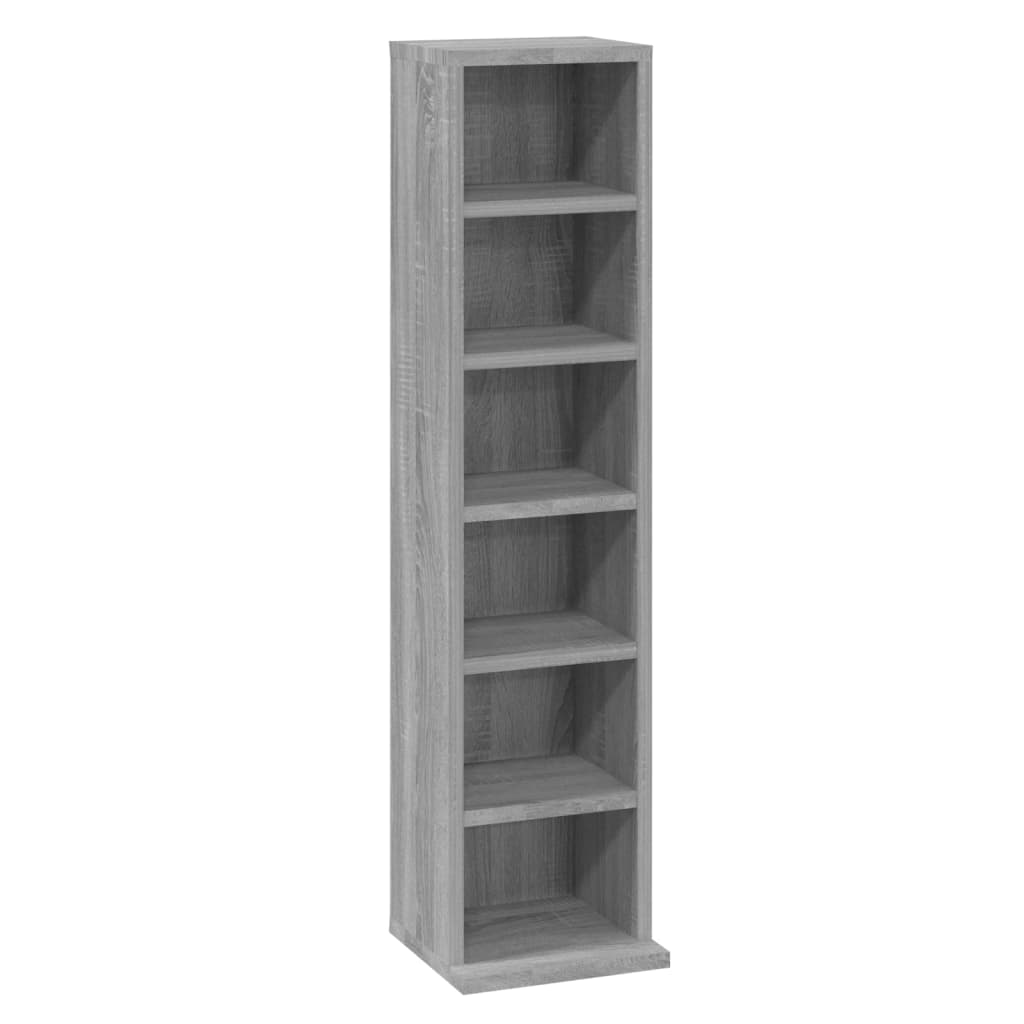 Berkfield CD Cabinet Grey Sonoma 21x20x88 cm Engineered Wood