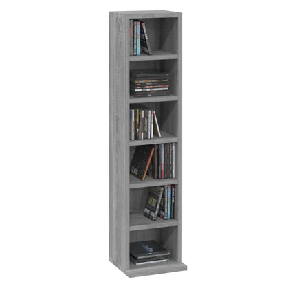 Berkfield CD Cabinet Grey Sonoma 21x20x88 cm Engineered Wood