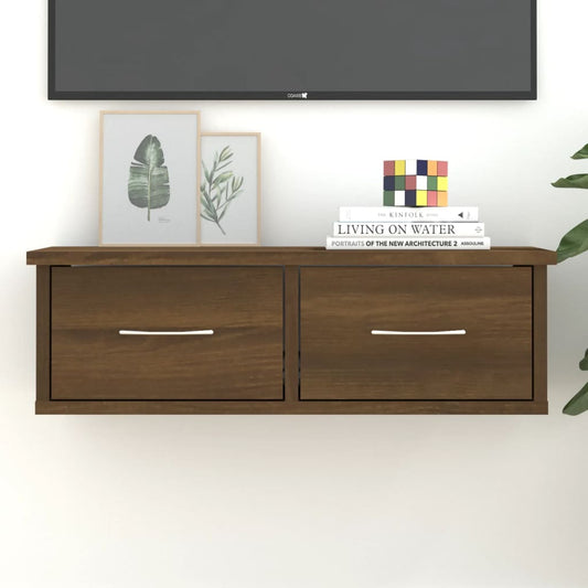 Berkfield Wall Cabinet Brown Oak 60x26x18.5 cm Engineered Wood