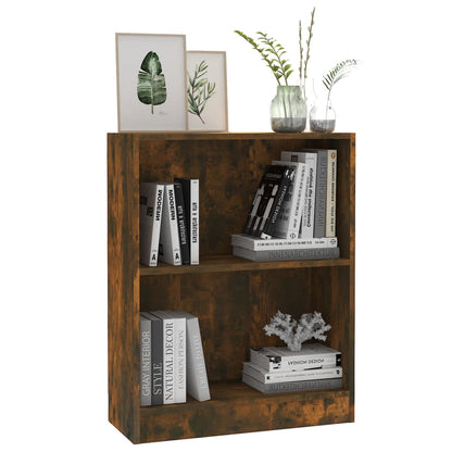 Berkfield Bookshelf Smoked Oak 60x24x74.5 cm Engineered Wood