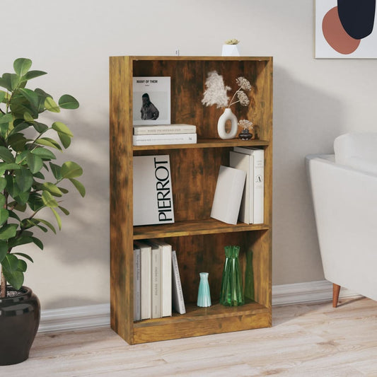 Berkfield Book Cabinet Smoked Oak 60x24x109 cm Engineered Wood