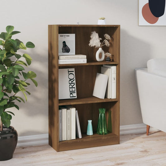 Berkfield Book Cabinet Brown Oak 60x24x109 cm Engineered Wood