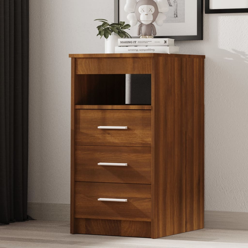Berkfield Drawer Cabinet Brown Oak 40x50x76 cm Engineered Wood