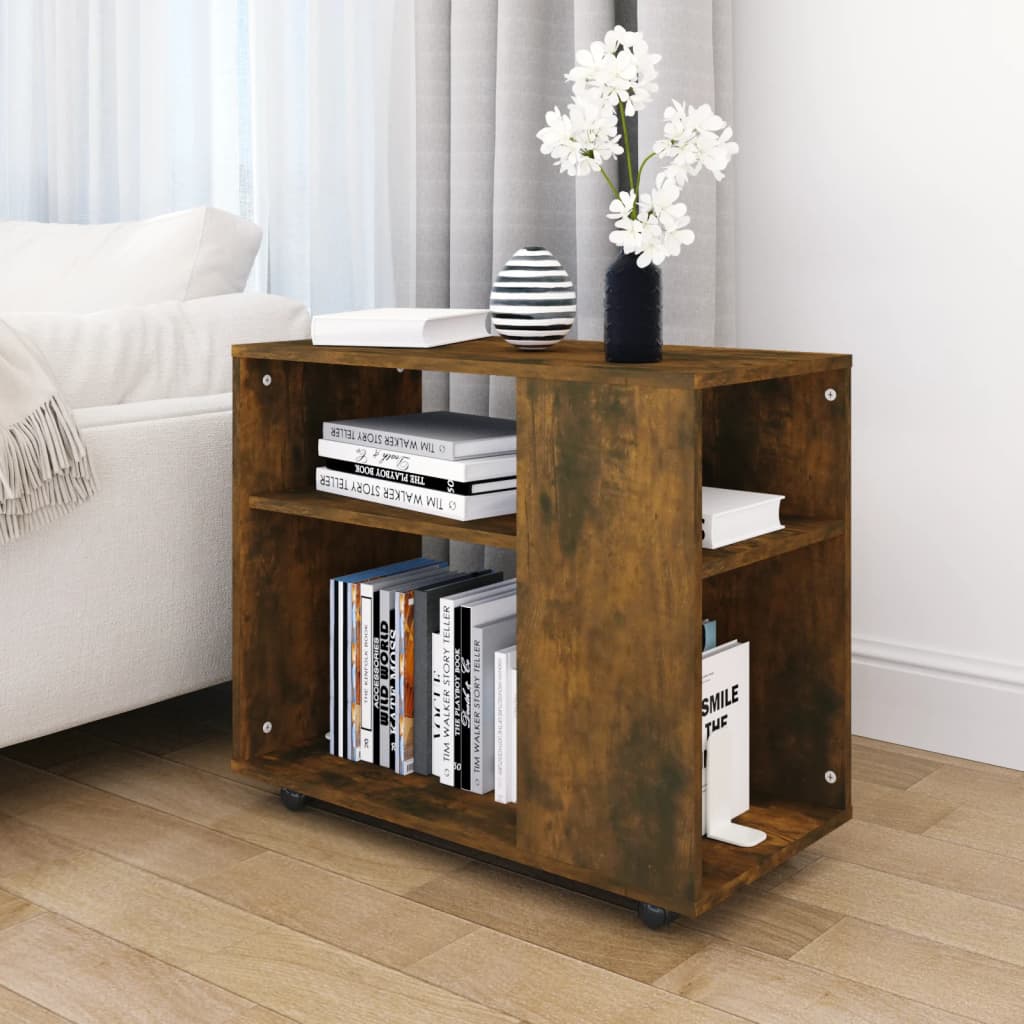 Berkfield Side Table Smoked Oak 70x35x55 cm Engineered Wood