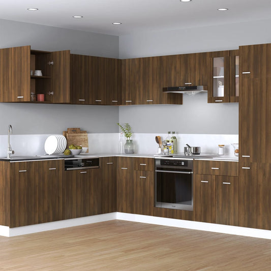 Berkfield Hanging Cabinet Brown Oak Engineered Wood