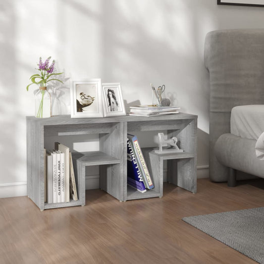Berkfield Bed Cabinets 2 pcs Grey Sonoma 40x30x40 cm Engineered Wood