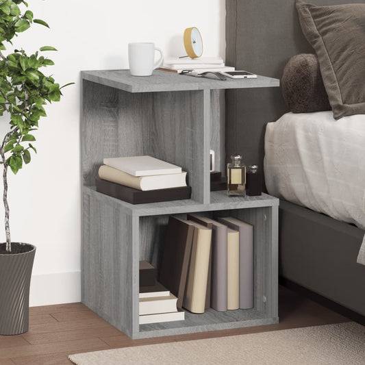 Berkfield Bedside Cabinet Grey Sonoma 35x35x55 cm Engineered Wood