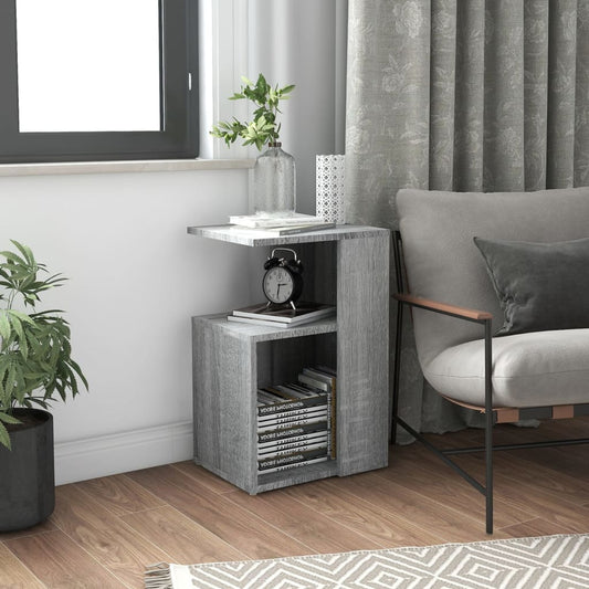 Berkfield Side Table Grey Sonoma 36x30x56 cm Engineered Wood